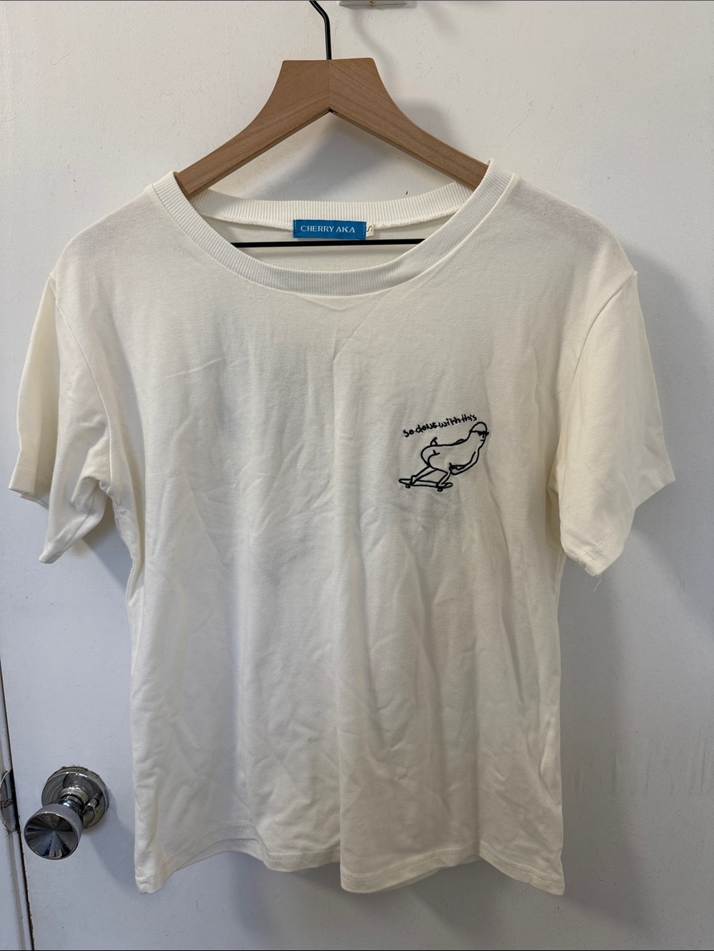 Cream Short-Sleeve Graphic Tee